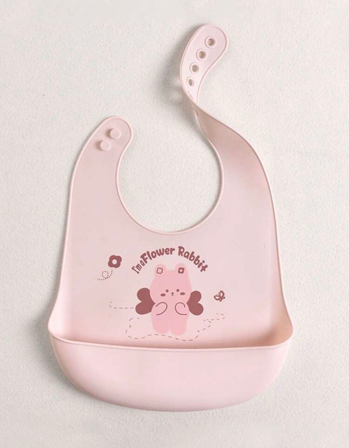 Flower Rabbit Silicon Bib