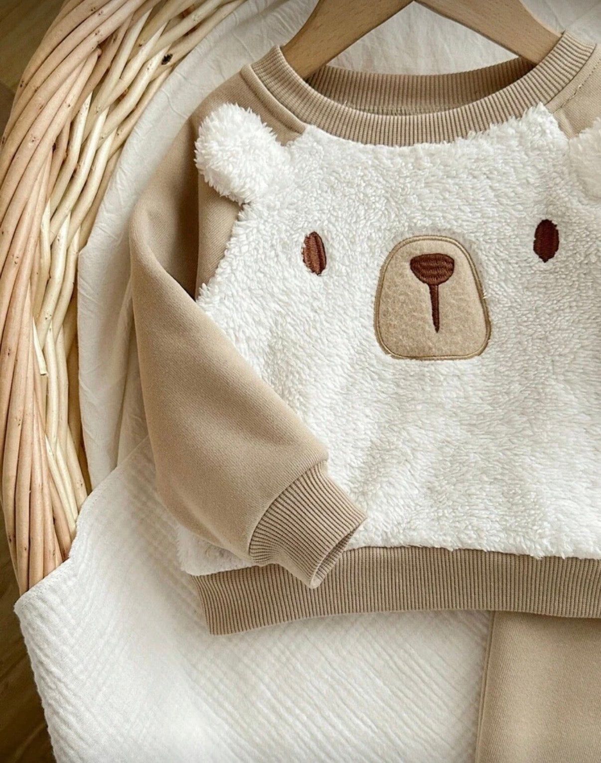 2 Pcs Beige Thermal Pajama