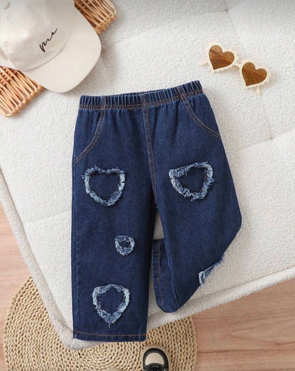 Navy Blue Heart Jeans