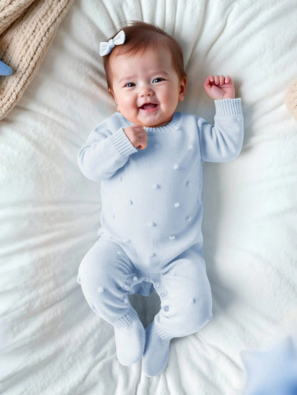 Baby Blue Knit Jumpsuit