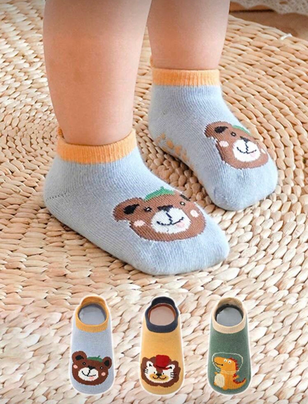 3 Pcs Anti-Slip Socks