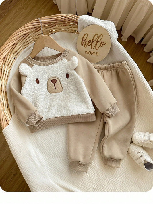 2 Pcs Beige Thermal Pajama