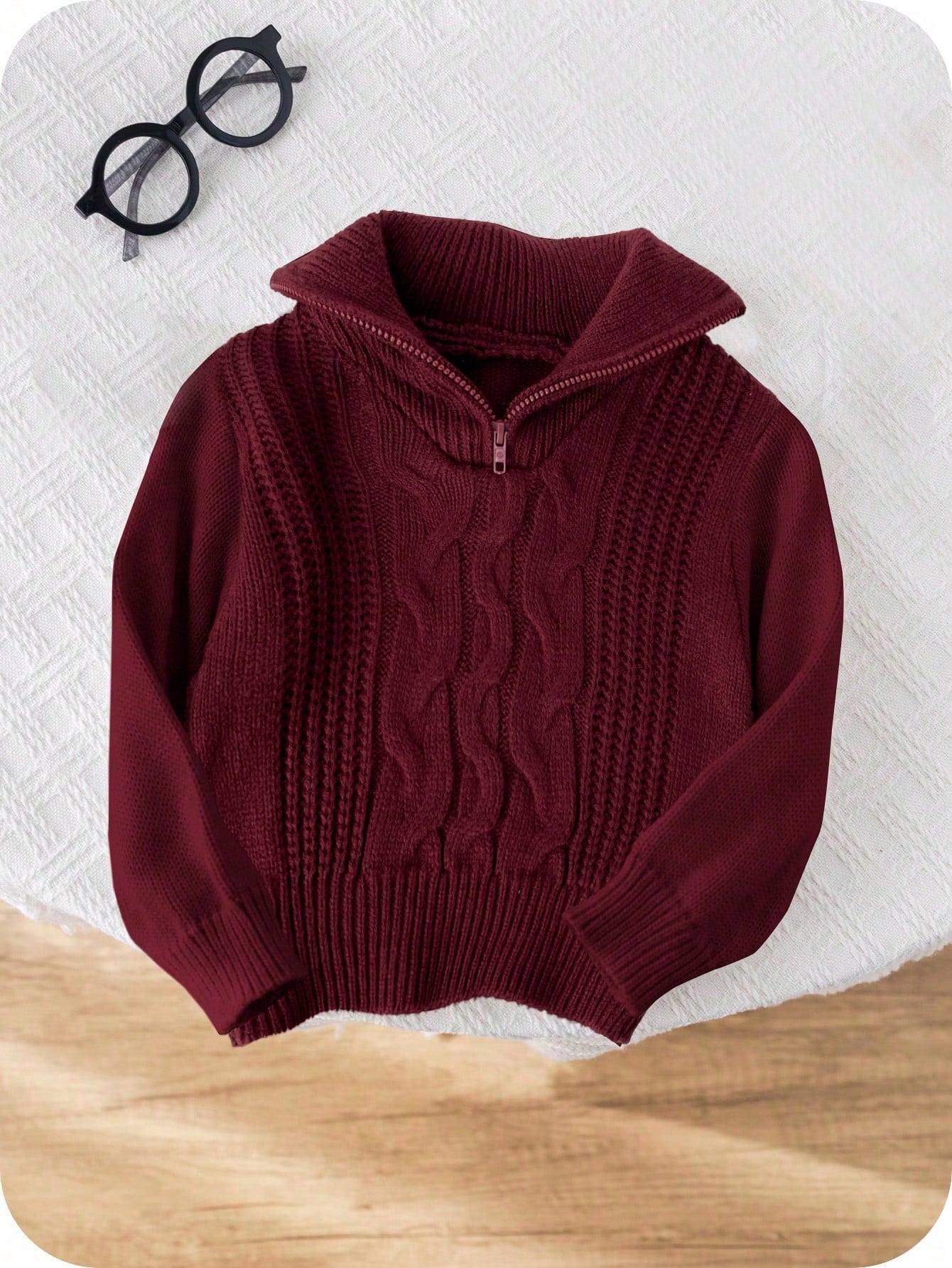 Burgundy Knit Sweater