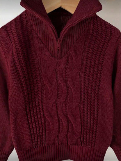 Burgundy Knit Sweater