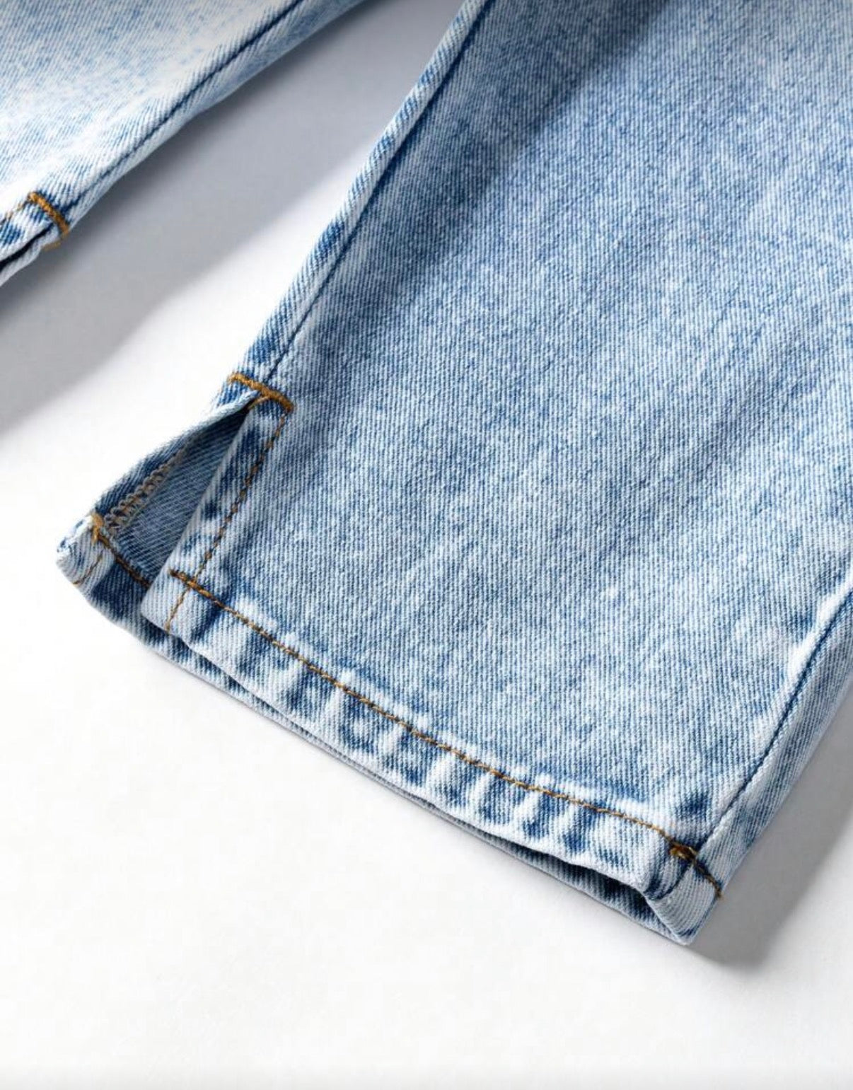 Straight Leg Blue Jeans