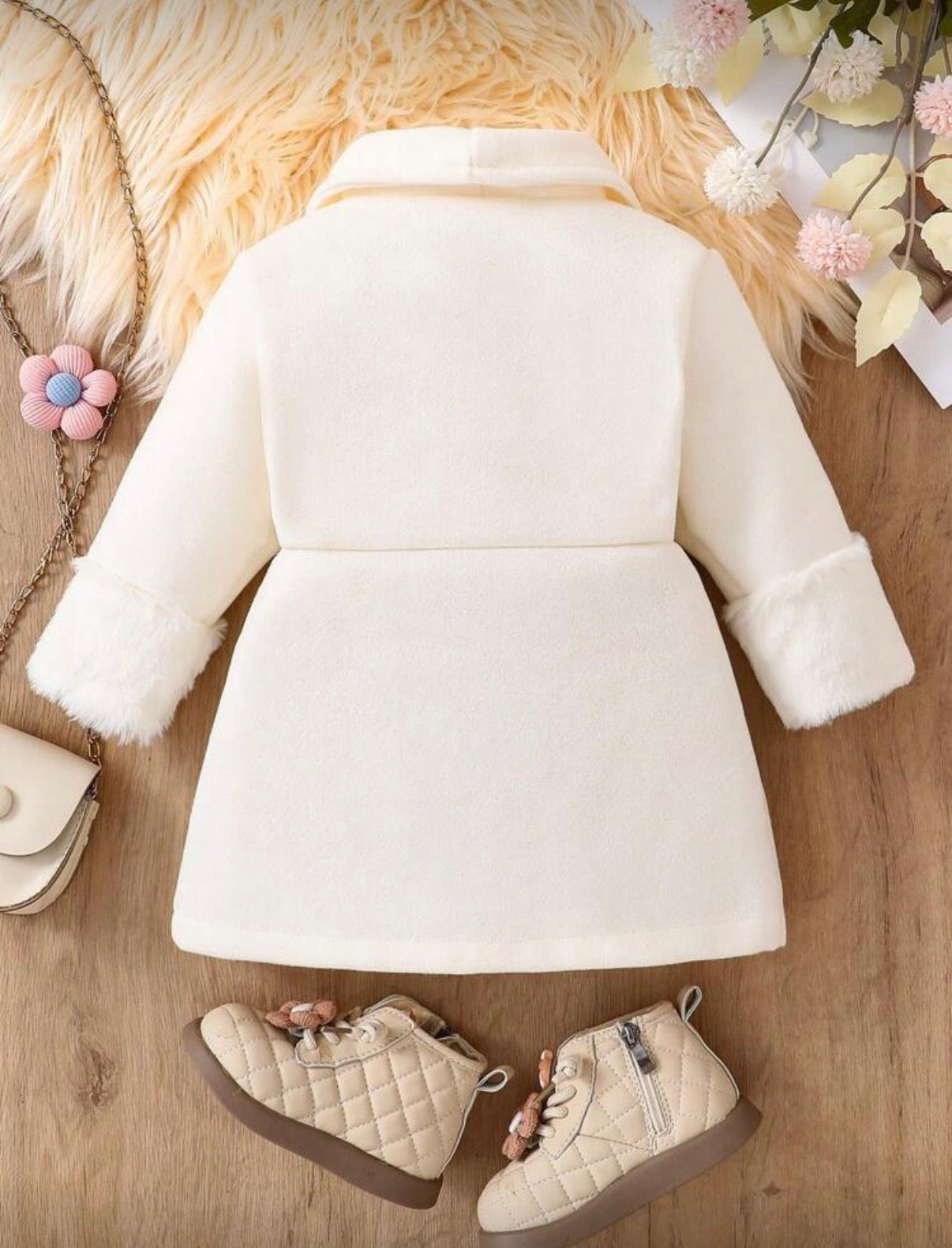 Beige Longline Windbreaker Coat Jacket