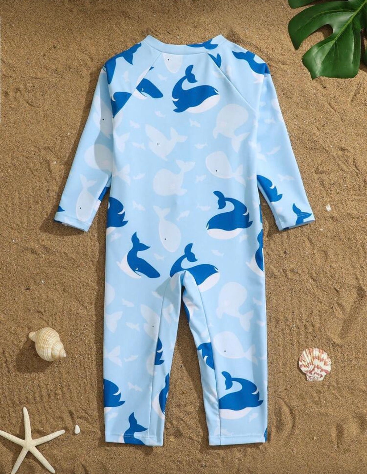 Blue Long Sleeve Swimsuit