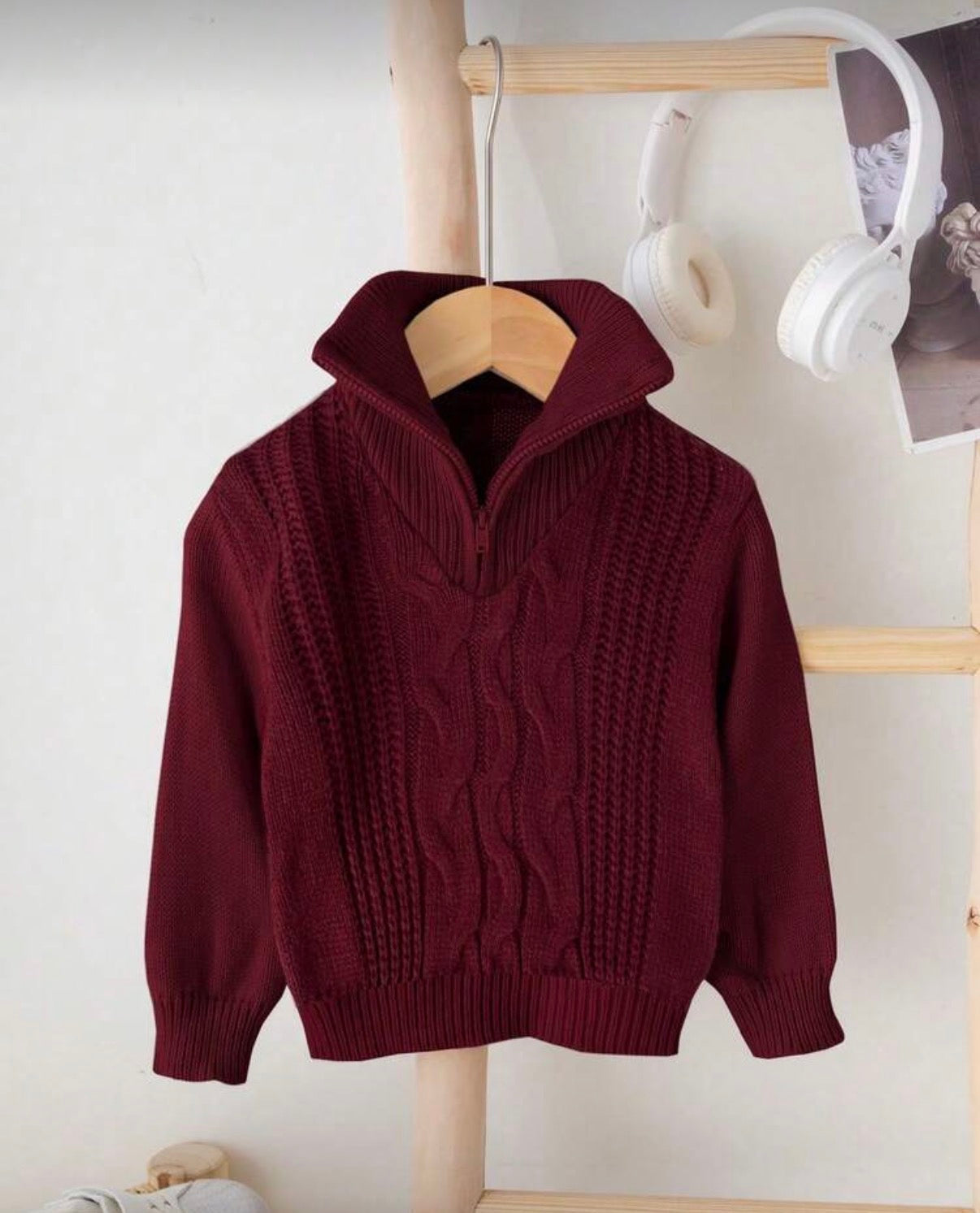 Burgundy Knit Sweater