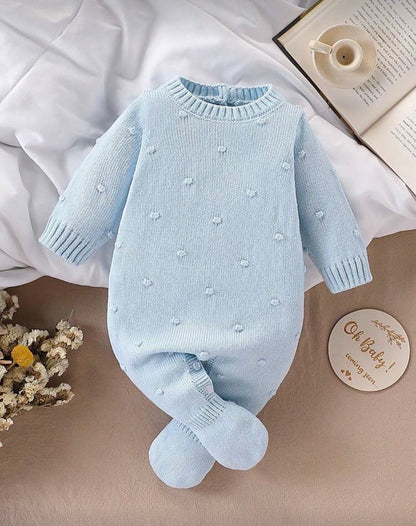 Baby Blue Knit Jumpsuit