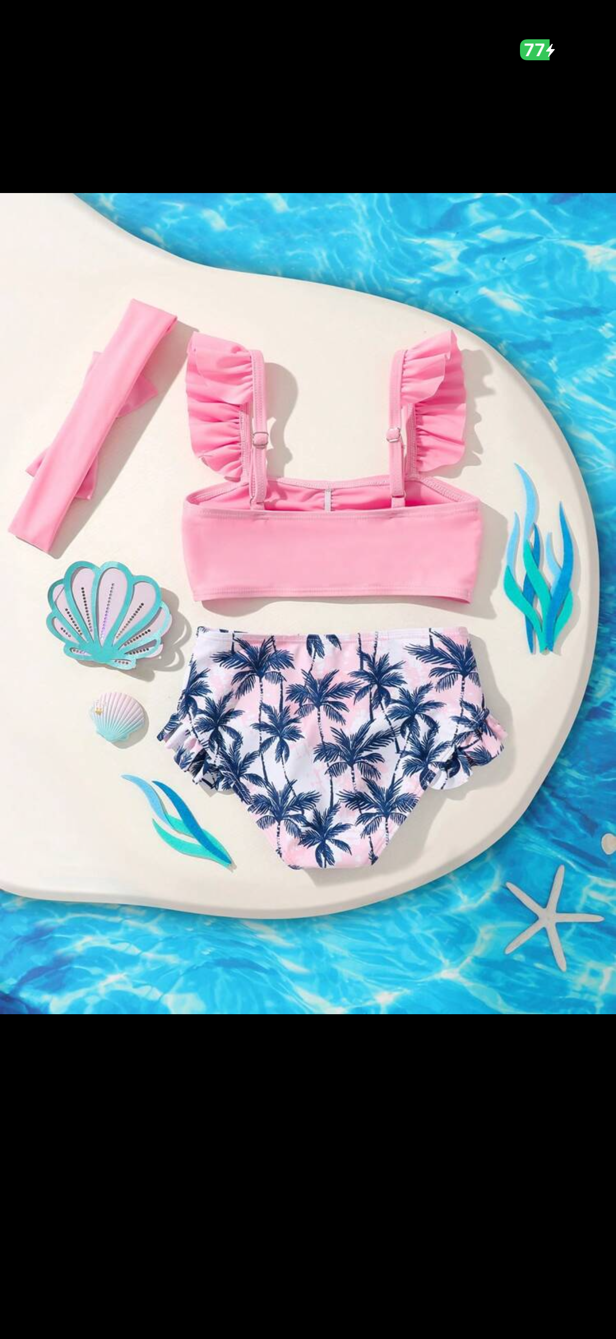 Pink Palm Bikini Swimsuit