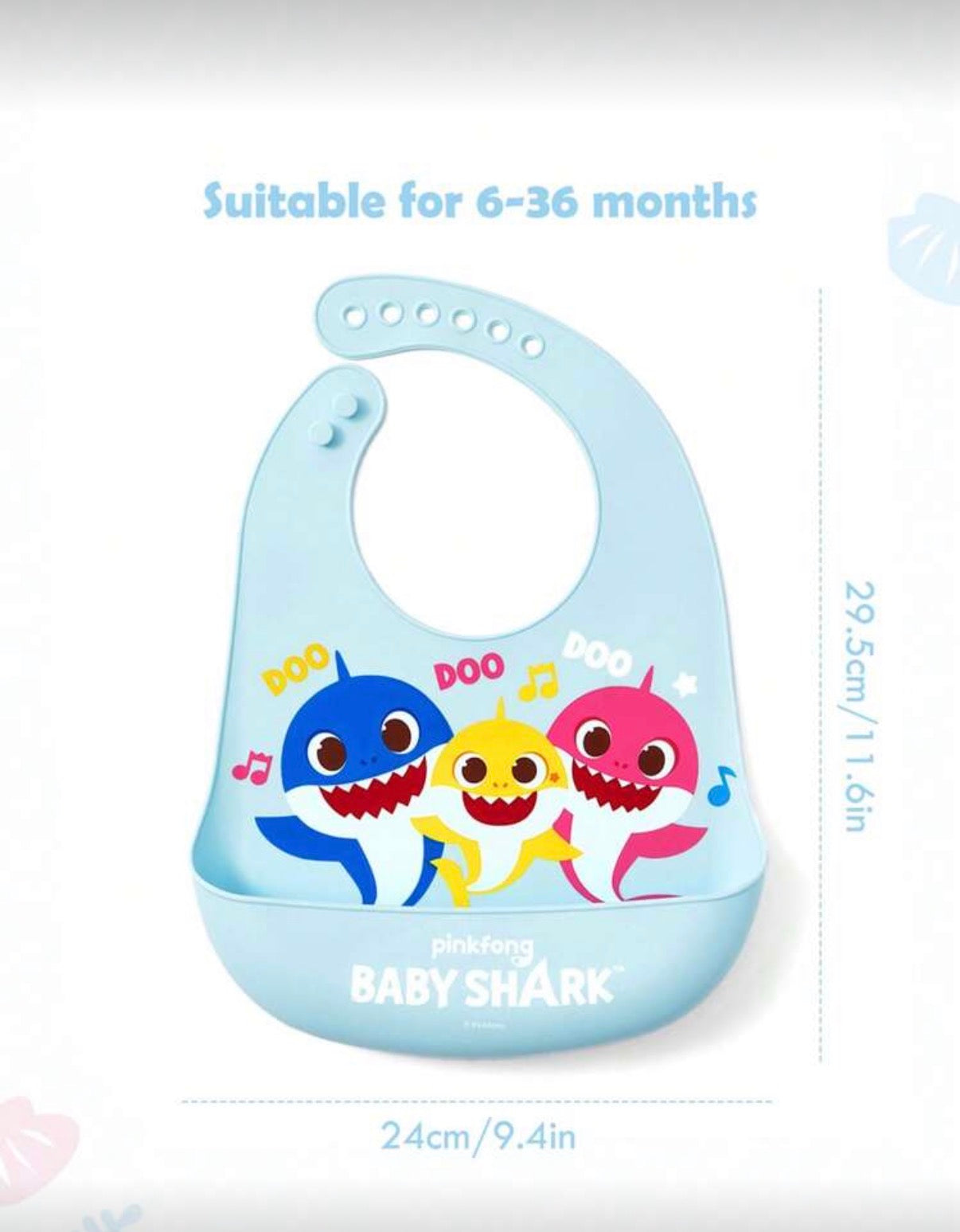 Baby Shark Silicon Bib