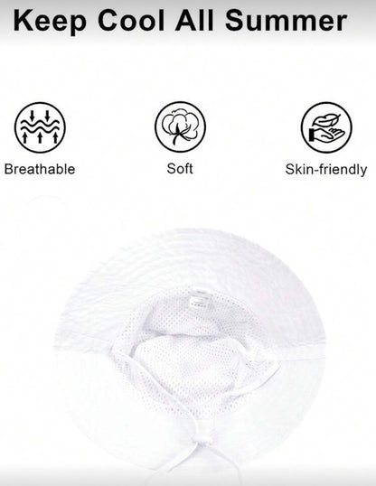 White Hat & Sunglasses Set