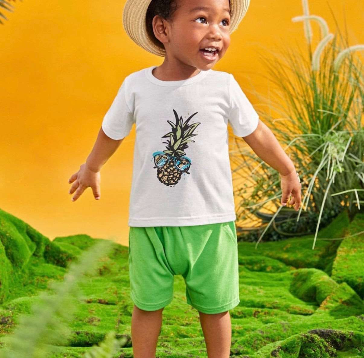 2 Pcs WhitexGreen Set