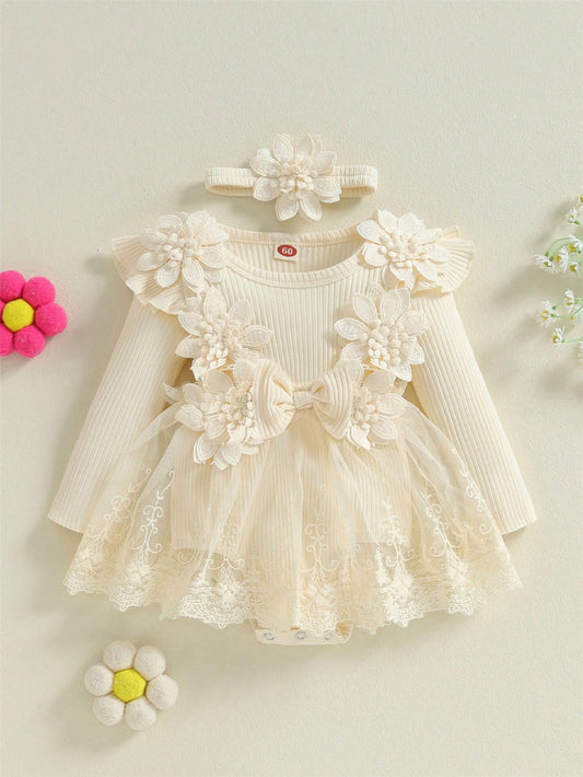 Beige Dress & Headband