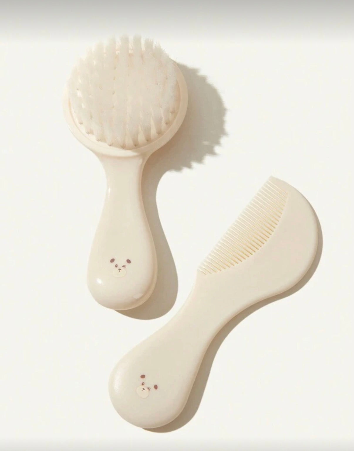 2 Pcs Beige Brush Set