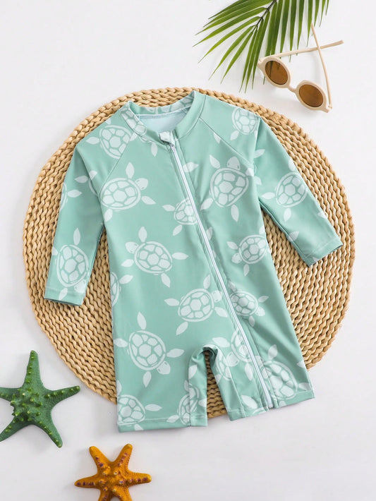 Long Sleeve Cartoon Swimsuit