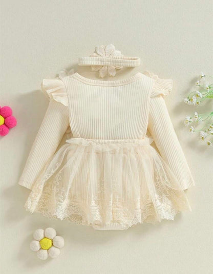 Beige Dress & Headband