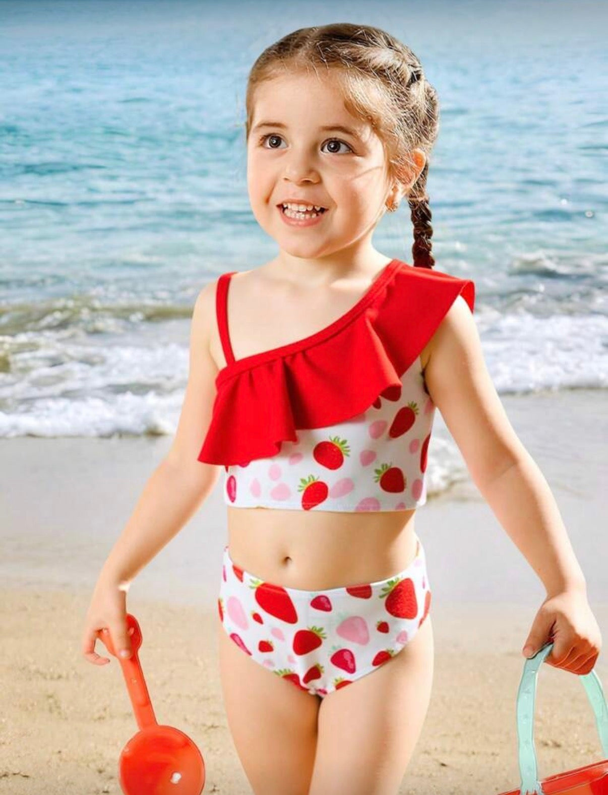 2 Pcs Strawberry Bikini Set
