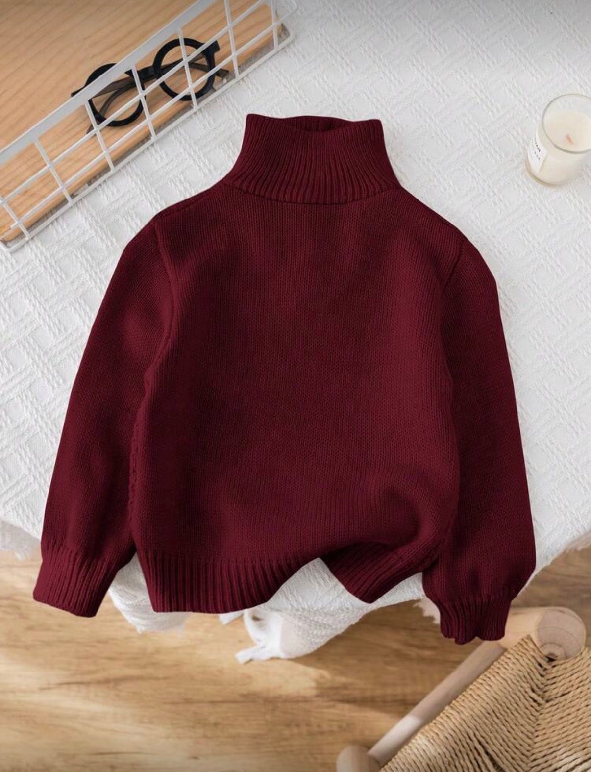Burgundy Knit Sweater