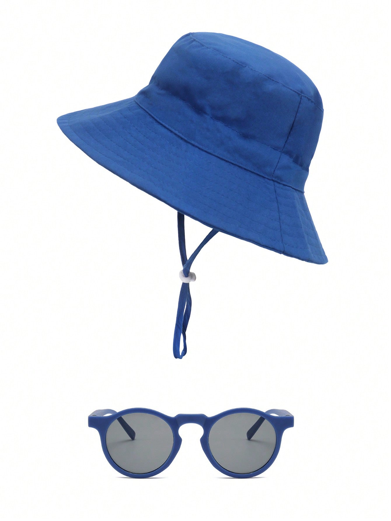 Blue 2 Pcs Set ( Hat & Sunglasses )