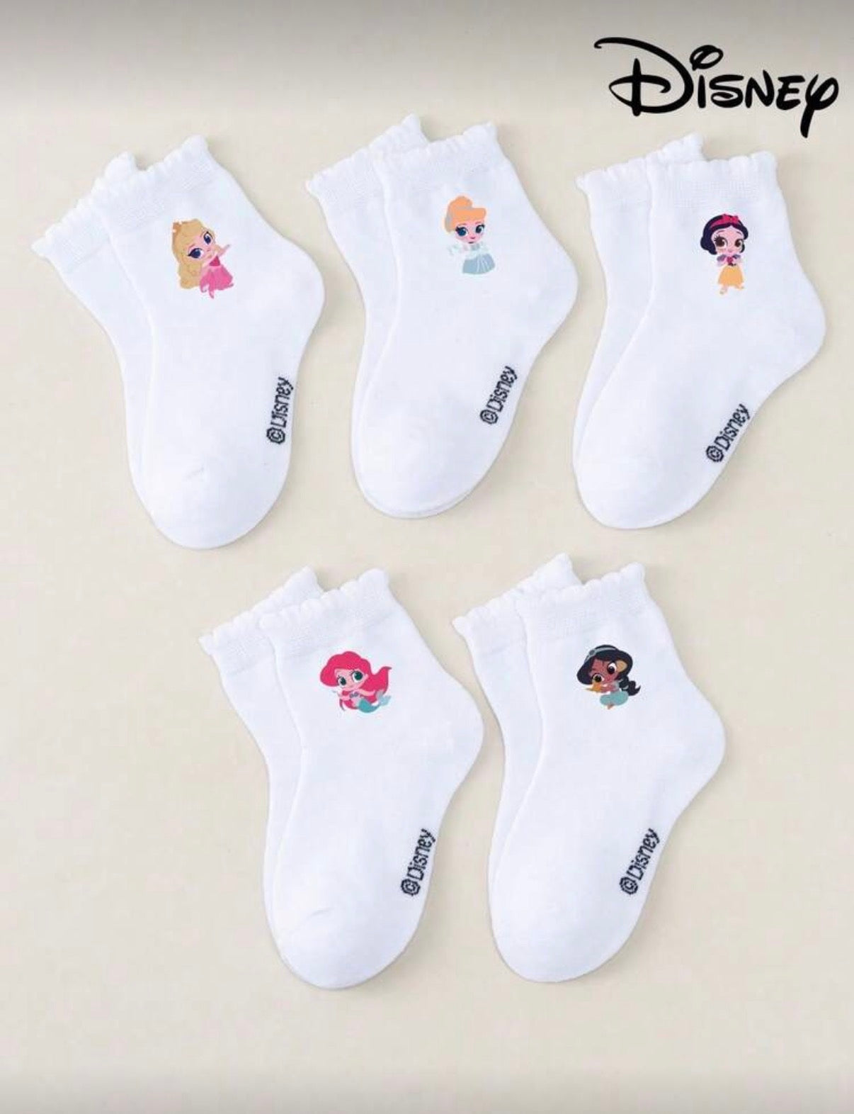 5 Pcs White Socks