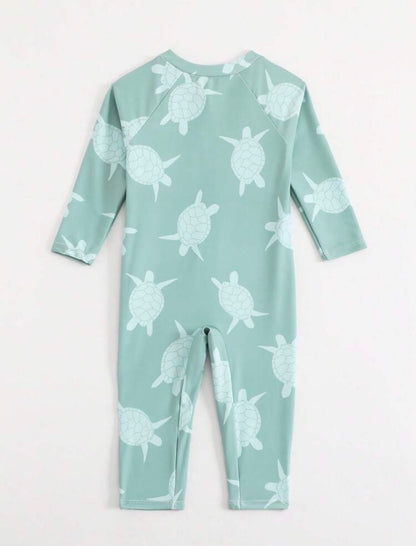 Green Long Sleeve Swimsuit