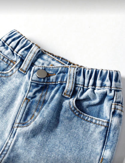 Straight Leg Blue Jeans