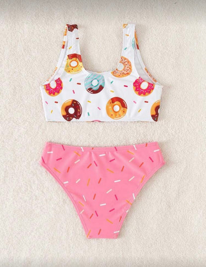 White Donuts Bikini Set