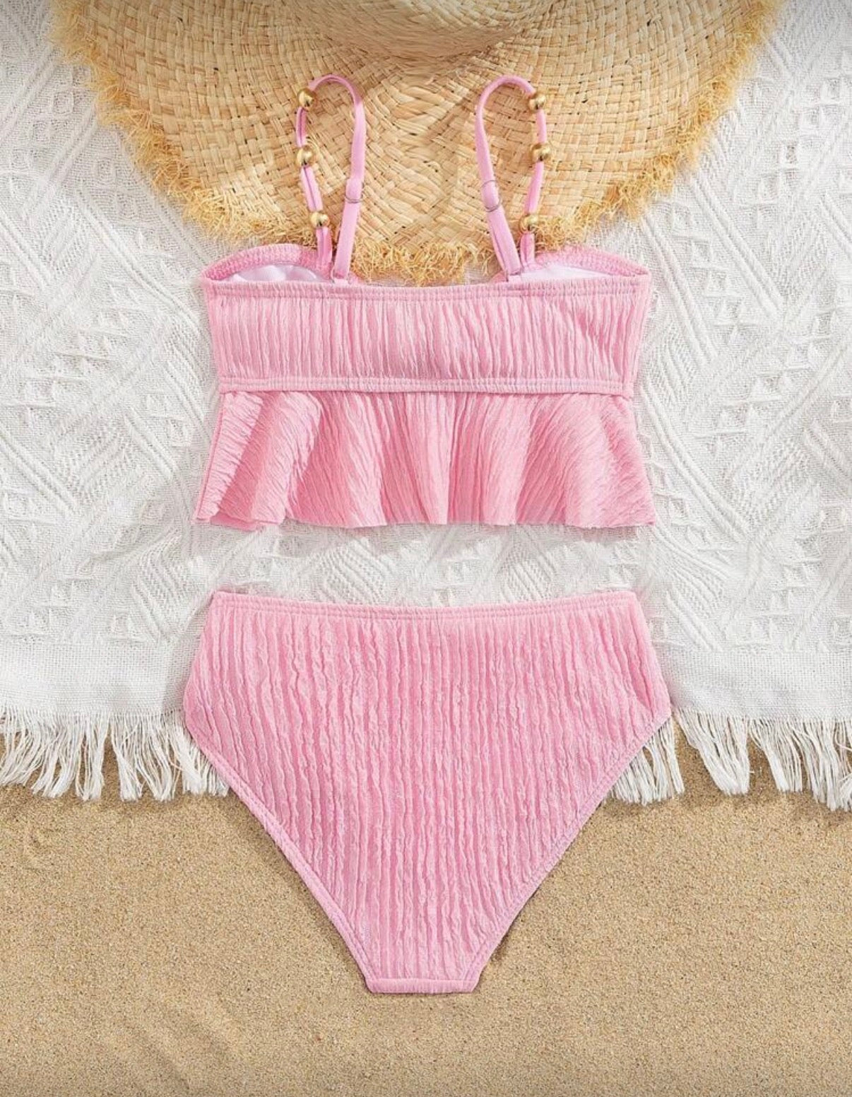 Pink Solid Bikini