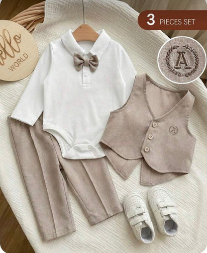 3 Pcs Set (Shirt & Vest & Pants)