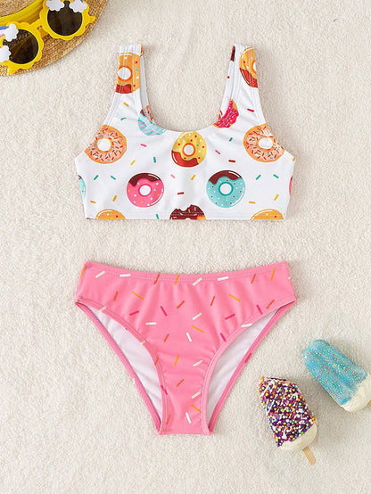 White Donuts Bikini Set