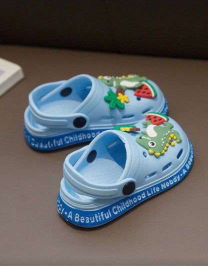 Blue Dinosaur Crocs