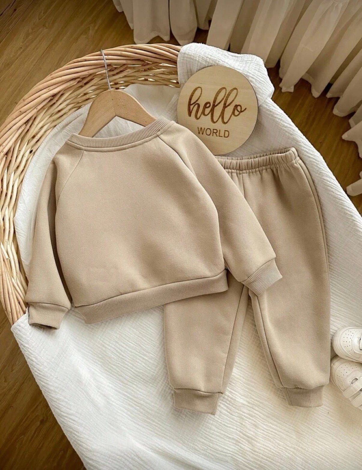 2 Pcs Beige Thermal Pajama