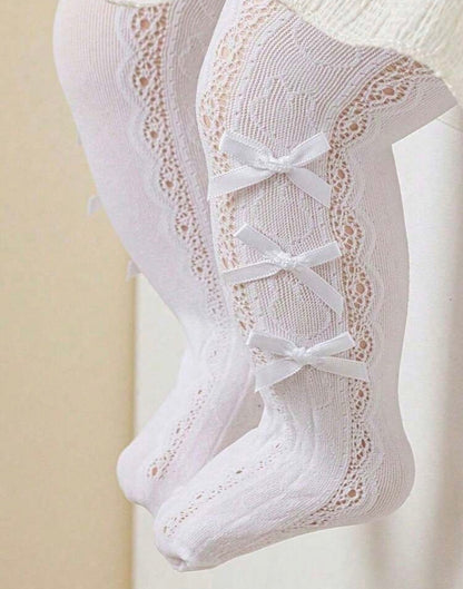 White Heart Mesh Tight