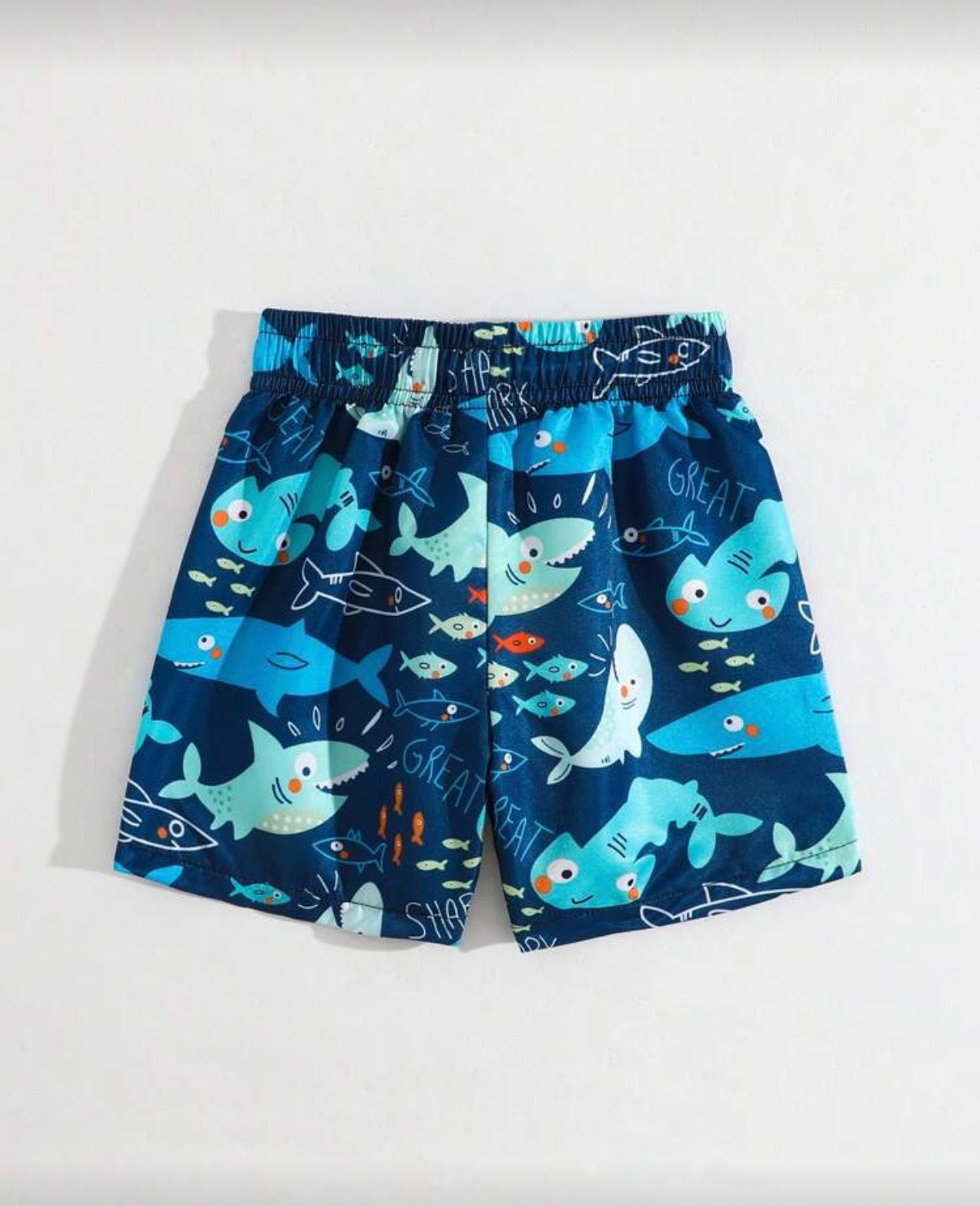 Navy Sharks Swim Short